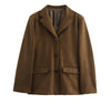 Timeless Suede Princess Jacket - Chic Mocha and Latte Retro Jacket for Women