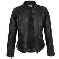 Black Leather Motorcycle Jacket | Stylish and Warm for Bikers & Nightlife