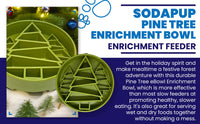 Pine Tree Christmas eBowl Deep Slow Feeder Dog Bowl for Enrichment | USA Made