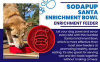 Santa Christmas eBowl Deep Slow Feeder Dog Bowl for Enrichment | USA Made