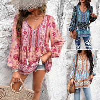 Western V-neck Long Sleeved Top | Perfect Cowgirl Style for Every Occasion