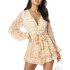 Floral Breeze Chiffon Dress | Casual Printed One-Piece Dress
