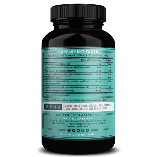 Electrolyte Hydration Pills (capsule form) Key Nutrients