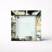 Horn Inlay Picture Frame Tabletop Wall 4x4 4x6 5x7 8x10