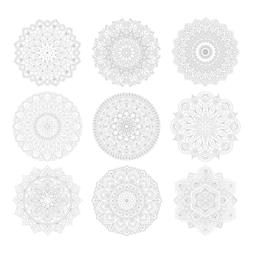 Mandala Coloring Sheets - Deluxe 110lb Paper, Artist Quality