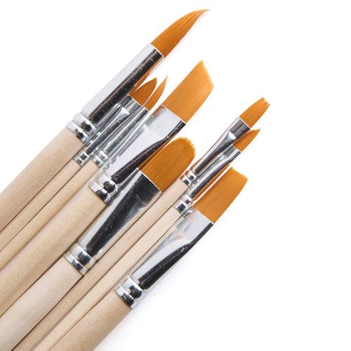 Paintbrush Set – Nylon Filament – 8 Assorted Shapes