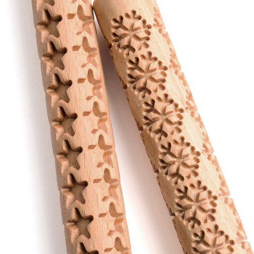 Wooden Roller Creative Embossments Dough Tool