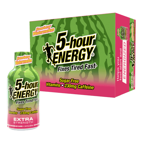 24 Pack 5-hour ENERGY Extra Strength Shots, Strawberry Watermelon Flavor Flavor, 1.93 Fl Oz