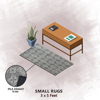 Premium Hand-Tufted Rug Made of 100% Wool  - Echos - 3x5 Feet
