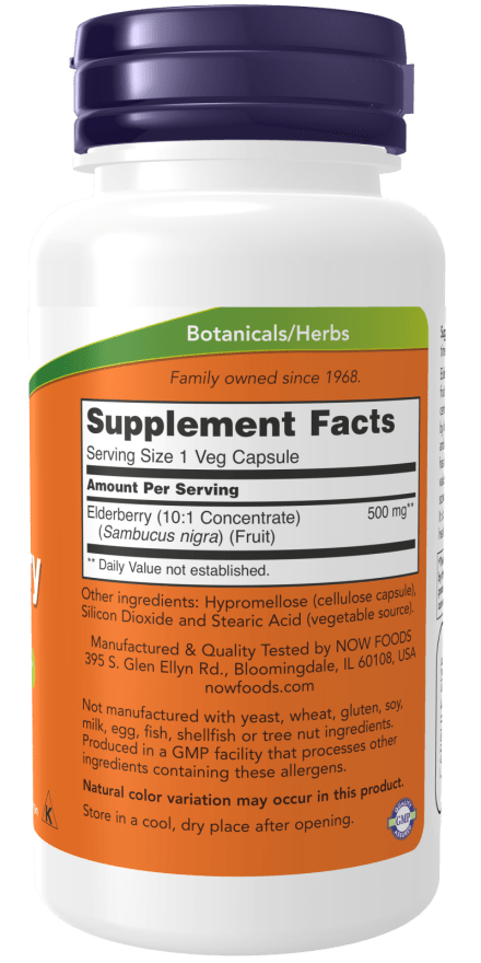 Elderberry 500mg, NOW