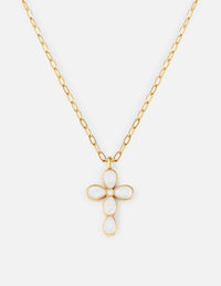 Eternal Light Cross Paperclip Chain Necklace