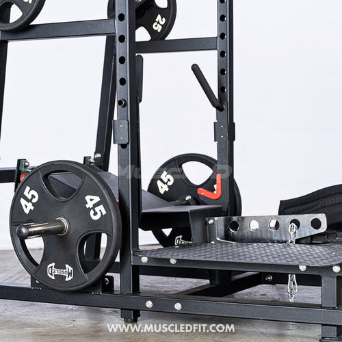 Excel Belt Squat - Muscle D Fitness - Plate Loaded Belt Squat w/ Plate Storage