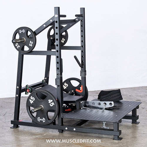 Excel Belt Squat - Muscle D Fitness - Plate Loaded Belt Squat w/ Plate Storage