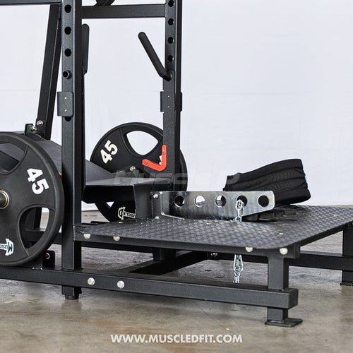 Excel Belt Squat - Muscle D Fitness - Plate Loaded Belt Squat w/ Plate Storage