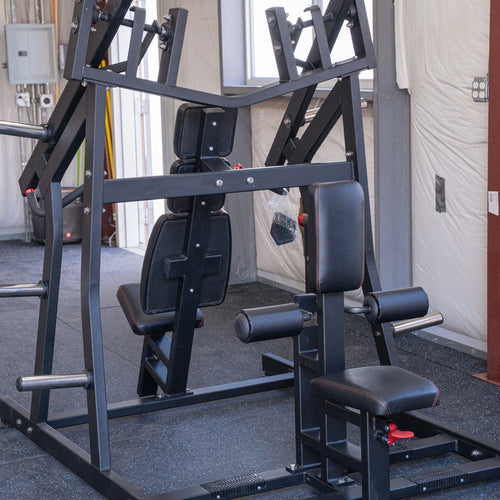 Excel Iso-Lateral Chest/Back Combo - Muscle D Fitness - Plate Loaded - Gas Shock Assisted Seat Adjustment