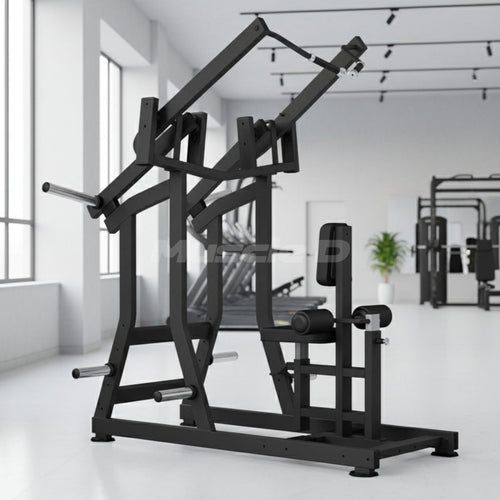 Excel Iso-Lateral Front Lat Pulldown - Muscle D Fitness - Plate Load Lat Machine - Gas Shock Assisted Seat Adjustment