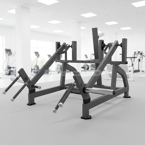 Excel Squat High Pull - Muscle D Fitness - Plate Load Shrug - Weight Storage Pegs