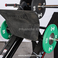 Excel Linear Leg Press - Muscle D Fitness - Plate Load Leg Press - Adjustable Back Pad - Plate Storge Pegs