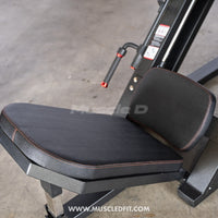 Excel Linear Leg Press - Muscle D Fitness - Plate Load Leg Press - Adjustable Back Pad - Plate Storge Pegs