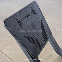 Excel Linear Hack Slide - Muscle D Fitness - Plate Load Hack Squat - Weight Storage Pegs - Safety Catch