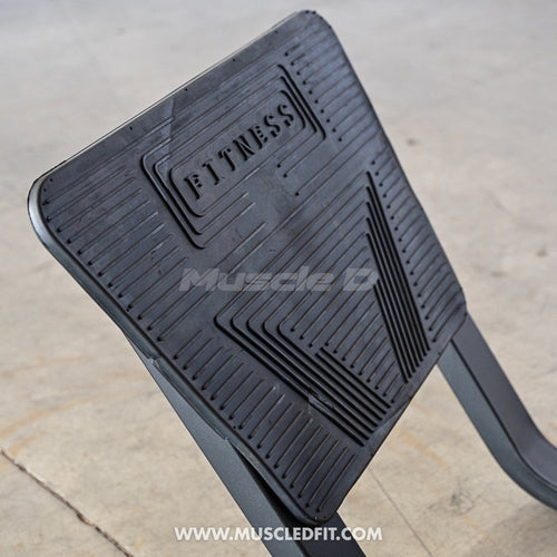 Excel Linear Hack Slide - Muscle D Fitness - Plate Load Hack Squat - Weight Storage Pegs - Safety Catch