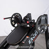 Excel Linear Hack Slide - Muscle D Fitness - Plate Load Hack Squat - Weight Storage Pegs - Safety Catch