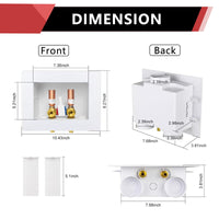1/2" PEX Crimp (F1807) Inlet, Washing Machine Outlet Box, Single Control Valve, Copper Water Hammer Arrestor Plumbingsell