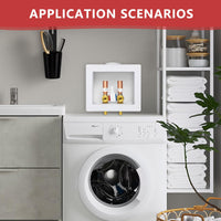 1/2" PEX Expansion (F1960) Inlet, Washing Machine Outlet Box, Single Control Valve, with Copper Water Hammer Arrestor Plumbingsell