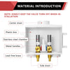 10 Pcs 1/2" PEX Expansion (F1960) Inlet, Washing Machine Outlet Box, Single Control Valve, with SS Hammer Arrestor