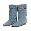 Sky Blue Denim Cowboy Boots
