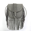 Dakota Tasseled Boho Leather Bag - Trendy Large Tassel Shoulder Bag