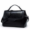 Luxury Genuine Leather Fashion Handbag for Cowgirls - Premium Black & Retro Brown