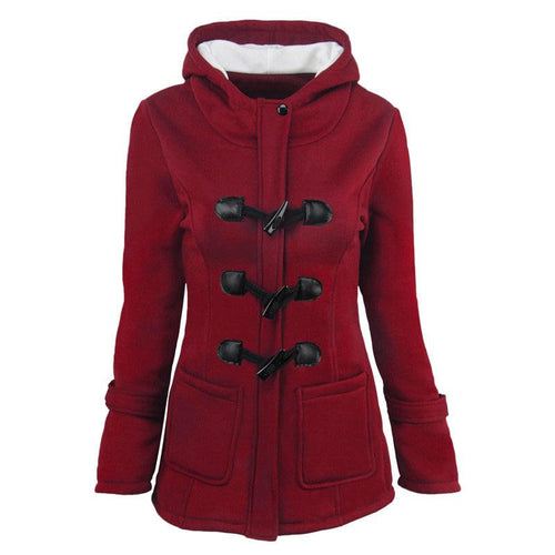 Cow Horn Button Hooded Jacket | Cozy & Stylish for the Modern Cowgirl