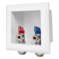 1/2" Push Fit Inlet, Faucet Outlet Box, with Installed 1/4 Turn Ball Valve Plumbingsell