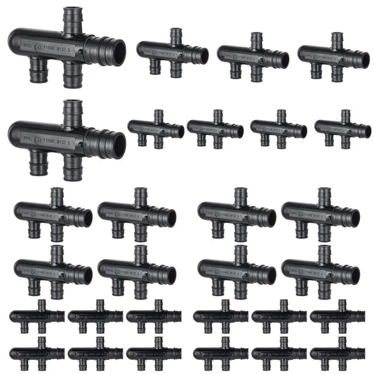 30 Pcs PEX A Expansion 3/4" x 1/2" Opposing Closed Manifold (3 Port) Wholesale Plumbingsell