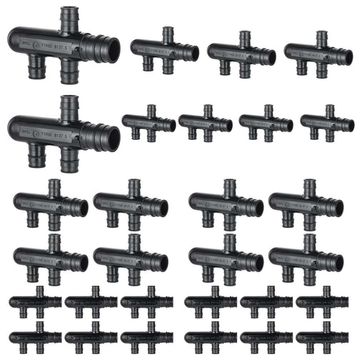 PEX A Expansion 3/4" x 1/2" Opposing Closed Manifold (3 Port)