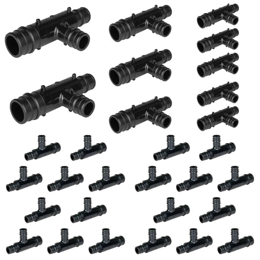 30 Pcs PEX A Expansion 1/2" x 1/2" x 3/4" PPSU Tee Wholesale