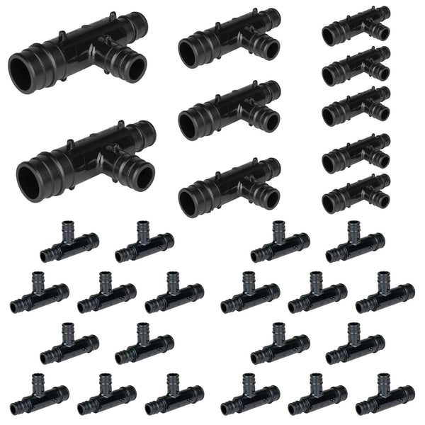 30 Pcs PEX A Expansion 3/4" x 3/4" x 1/2" PPSU Tee Wholesale