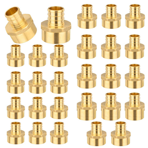 30 Pcs PEX-B Crimp 1" PEX x 1" Female Threaded Adapter (Lead Free)