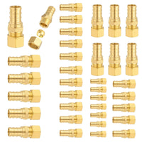 30 Pcs PEX-B Crimp 1/2" PEX x 3/8" OD Compression Straight Adapter (Lead Free)