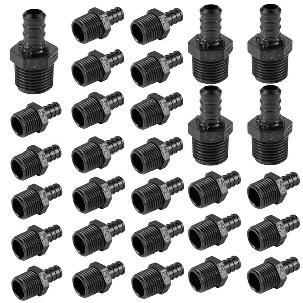 30 Pcs PEX-B Crimp 3/4" PPSU Male Adapter