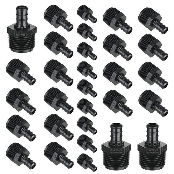 30 Pcs PEX-B Crimp 1/2" x 3/4" PPSU Male Adapter
