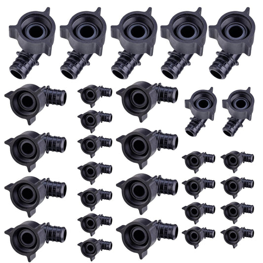 30 Pcs PEX-B Crimp 3/4" PPSU Swivel Elbow