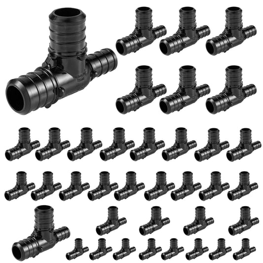 30 Pcs PEX-B Crimp 3/4" x 1/2" x 1/2" PPSU Tee
