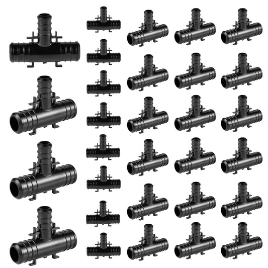 30 Pcs PEX-B Crimp 3/4" PPSU Tee w/tab