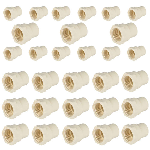 30 Pcs 3/4" CTS CPVC Female Adapter w/Gasket (Socket x FIP)
