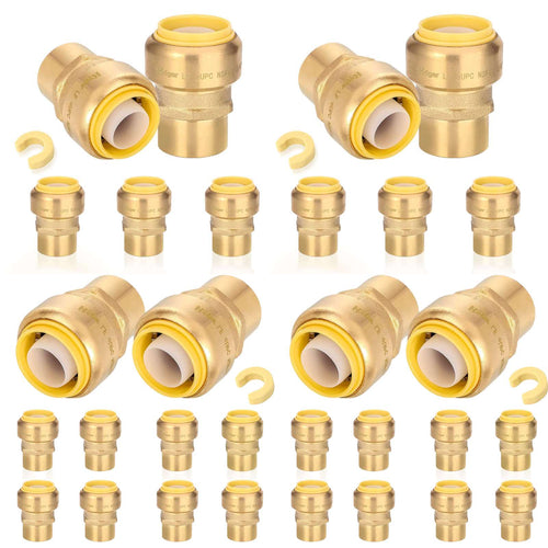 30 Pcs 1/2" x 3/4" F Push Fit Female Adapter