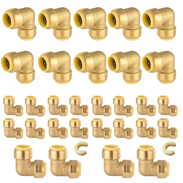 30 Pcs 1/2" x 1/2" Push Fit Elbow