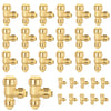 30 Pcs 3/4" x 1/2" x 3/4" Push Fit Tee