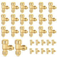 30 Pcs 3/4" x 1/2" x 3/4" Push Fit Tee